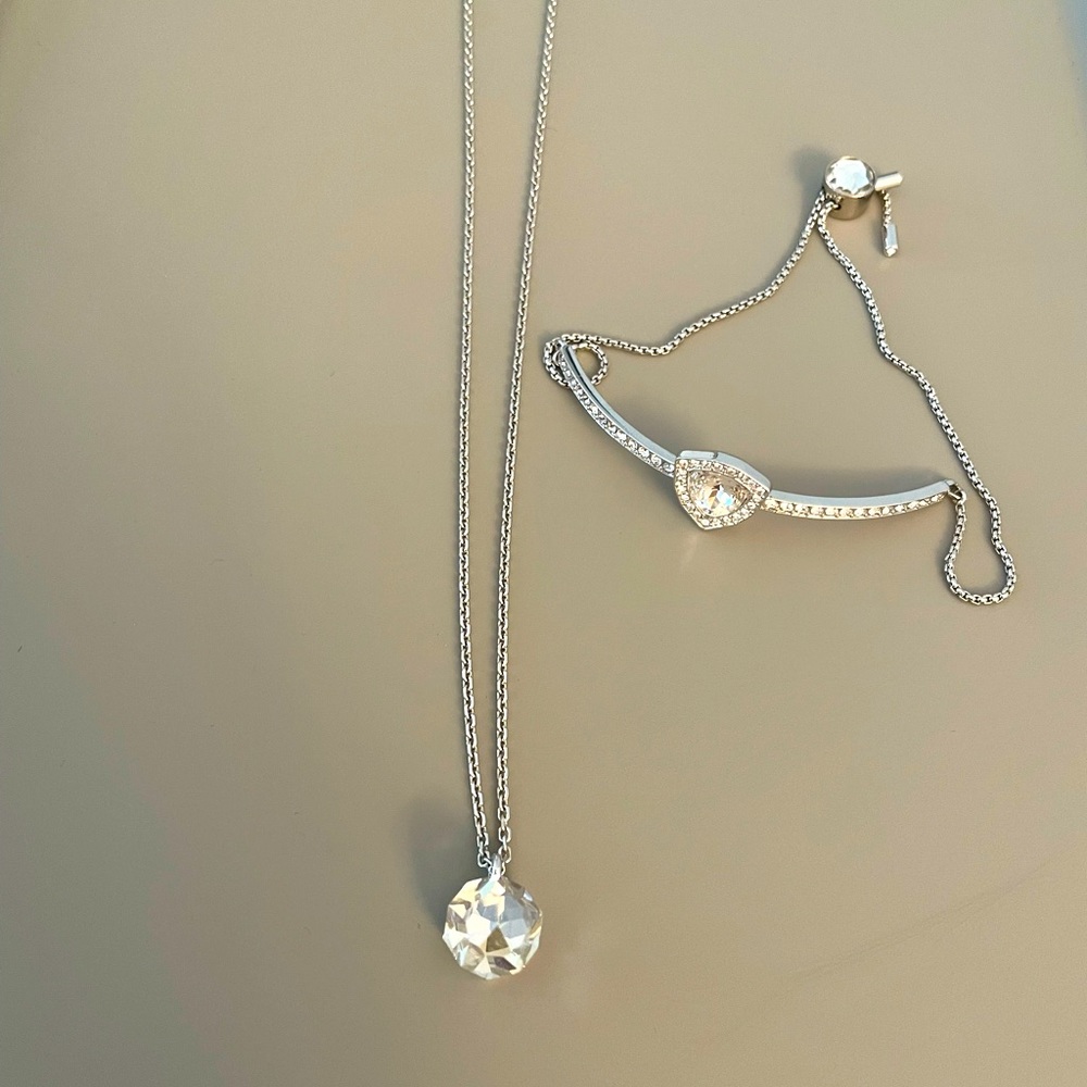 Swarovski Necklace and Bracelet.